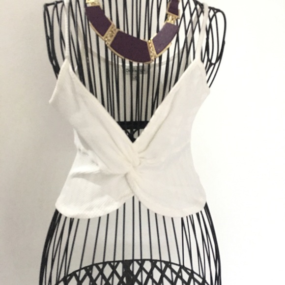 white string fitted tank top size M - Picture 3 of 5